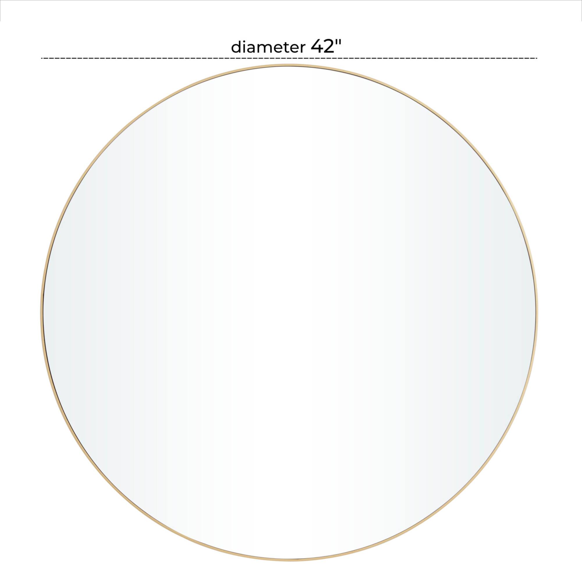 Gold Contemporary Wall Mirror, 42" x 2" x 42"